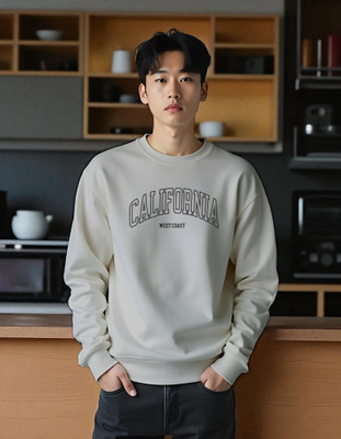 flyind Full Sleeve Graphic Print Men Reversible Sweatshirt