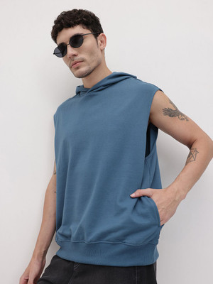 Roadster Sleeveless Solid Men Sweatshirt