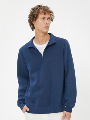 PicPok Full Sleeve Solid Men Sweatshirt