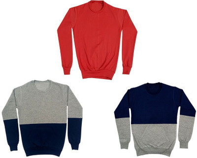 AE Trends Full Sleeve Color Block Boys Sweatshirt