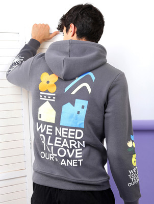 HIGHLANDER Full Sleeve Printed Men Reversible Sweatshirt