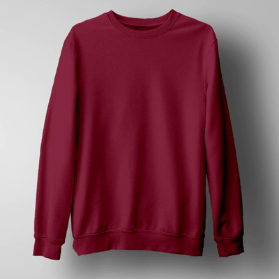 Earthstick Full Sleeve Solid Men Sweatshirt