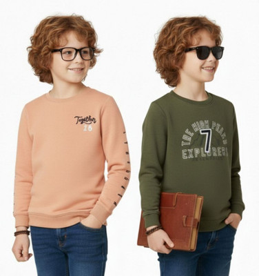 Color Hunt Full Sleeve Printed Boys Sweatshirt