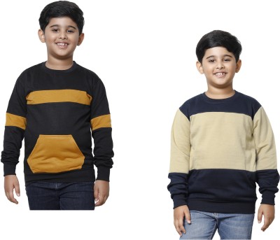 MTI FASHIONS Full Sleeve Color Block Boys Sweatshirt