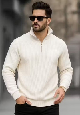 MYMUNI Full Sleeve Striped Men Sweatshirt