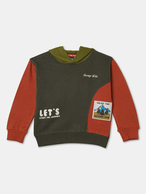 R&B Full Sleeve Color Block Boys Sweatshirt