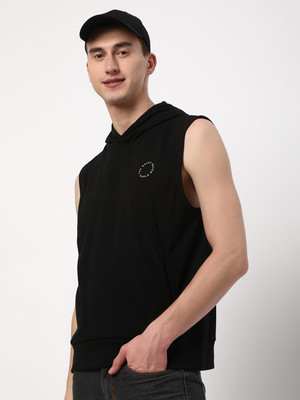 R&B Sleeveless Solid Men Sweatshirt