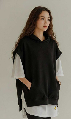 Youtique Sleeveless Solid Women Sweatshirt