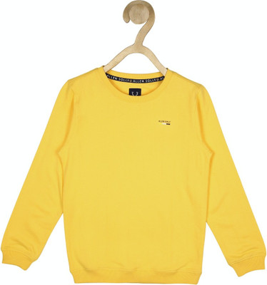 Allen Solly Full Sleeve Solid Boys Sweatshirt