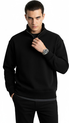 Crossbone Full Sleeve Solid Men Sweatshirt