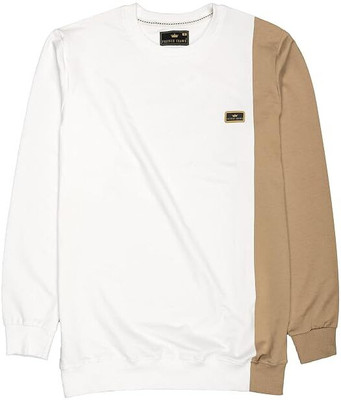 french crown Full Sleeve Color Block Men Sweatshirt