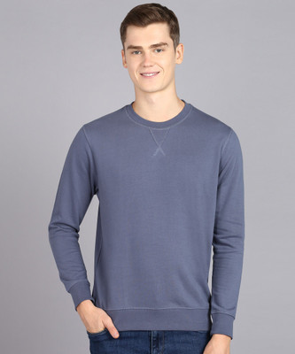 Alan Jones Full Sleeve Solid Men Sweatshirt