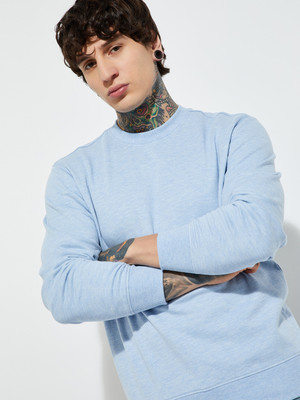 MAX Full Sleeve Self Design Men Sweatshirt
