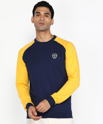 PETER ENGLAND Full Sleeve Color Block Men Sweatshirt