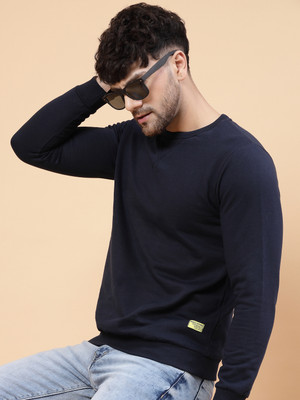 RIGO Full Sleeve Solid Men Sweatshirt