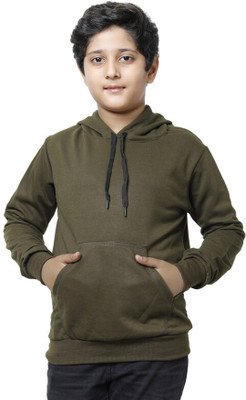IndiWeaves Full Sleeve Solid Boys Sweatshirt
