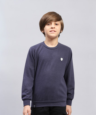 MONTE CARLO Full Sleeve Solid Boys Sweatshirt