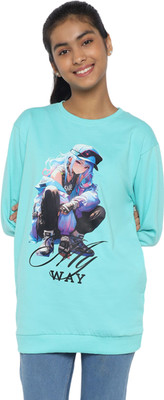 TotzTouch Full Sleeve Graphic Print Girls Sweatshirt