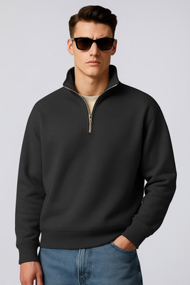 TOROLY Full Sleeve Solid Men Sweatshirt