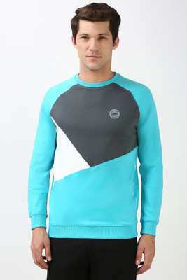 PETER ENGLAND Full Sleeve Color Block Men Sweatshirt