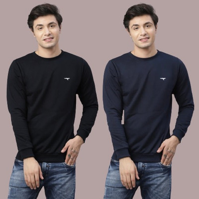 Reya Full Sleeve Solid Men Sweatshirt