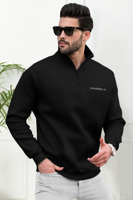 GARBLY Full Sleeve Solid Men Sweatshirt