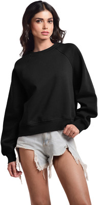 Femmora Full Sleeve Solid Women Sweatshirt