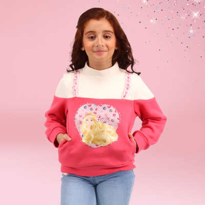 Cutecumber Full Sleeve Color Block Girls Sweatshirt