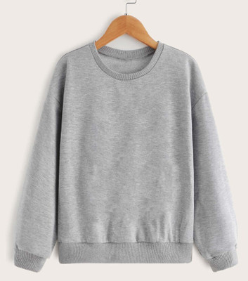 UllasPemium Full Sleeve Solid Men Sweatshirt