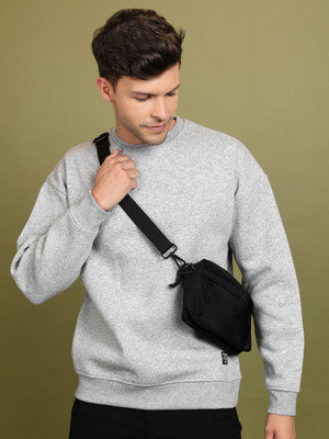 HIGHLANDER Full Sleeve Self Design Men Sweatshirt
