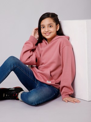 Alan Jones Full Sleeve Solid Girls Sweatshirt