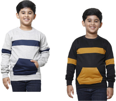 KAVYA Full Sleeve Color Block Boys Sweatshirt