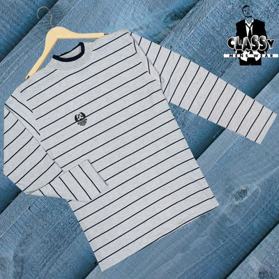 Marc Laurent Full Sleeve Striped Men Sweatshirt