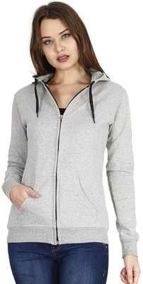 Uniquessence Full Sleeve Solid Women Sweatshirt