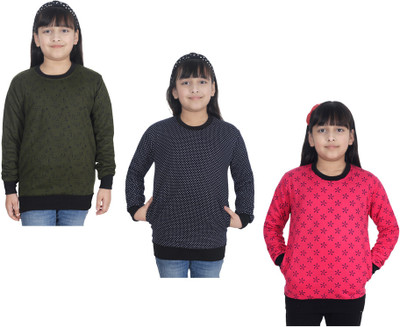 IndiWeaves Full Sleeve Printed Girls Sweatshirt