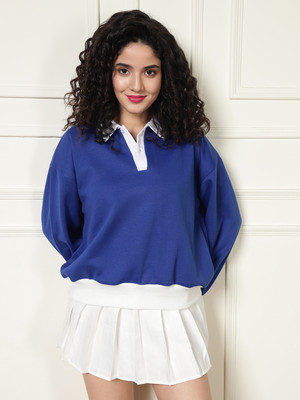 TANDUL Full Sleeve Solid Women Sweatshirt