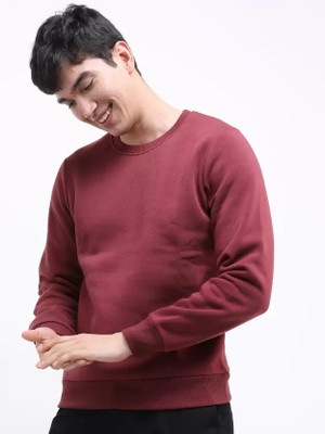 R Creation Full Sleeve Solid Men Sweatshirt
