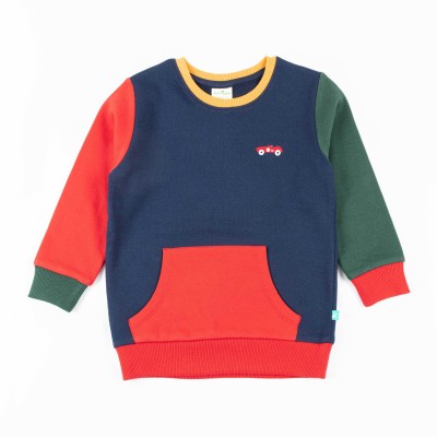 JusCubs Full Sleeve Color Block Boys Sweatshirt