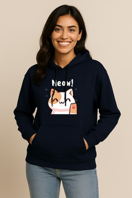 HouseOfCommon Self Design Round Neck Casual Women Blue Sweater