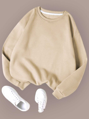 Faisalgarments Full Sleeve Solid Women Sweatshirt