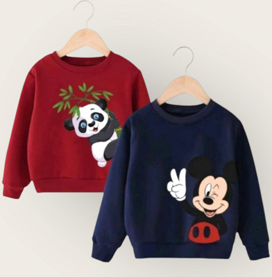 Styks Full Sleeve Graphic Print Baby Boys & Baby Girls Reversible Sweatshirt
