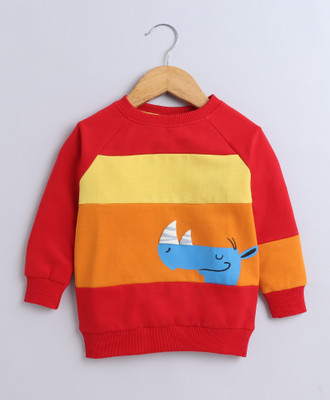 BUMZEE Full Sleeve Color Block Baby Boys Sweatshirt