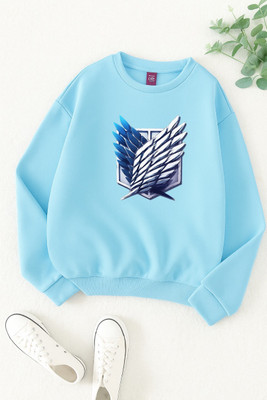 BLUE MOTH Full Sleeve Printed Men & Women Sweatshirt