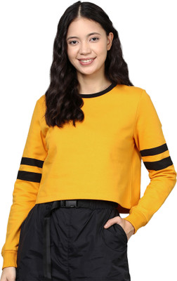 MANIAC Full Sleeve Solid Women Sweatshirt