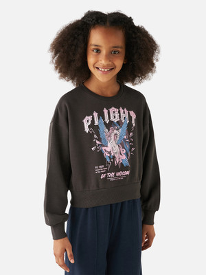 JUNIORS by Babyshop Full Sleeve Graphic Print Girls Sweatshirt