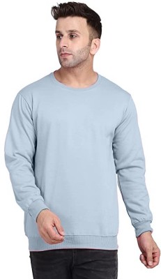 INKKR Full Sleeve Solid Men Sweatshirt