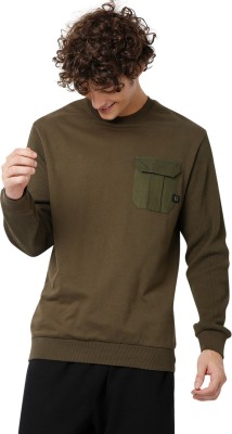 MUFTI Full Sleeve Solid Men Sweatshirt