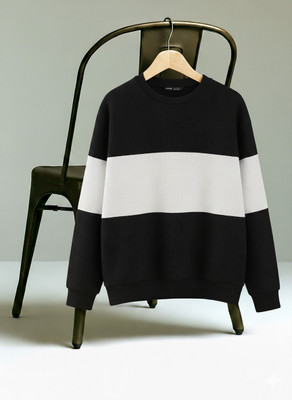 Try This Full Sleeve Color Block Men Sweatshirt