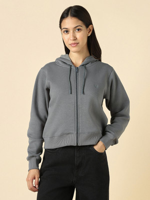Allen Solly Full Sleeve Solid Women Sweatshirt