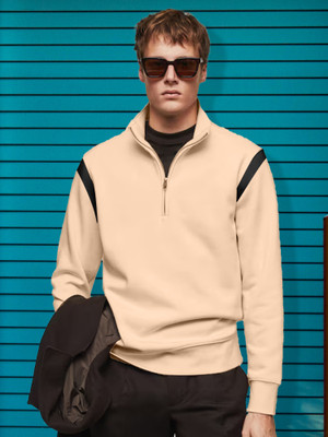 Jump Cuts Full Sleeve Color Block Men Sweatshirt